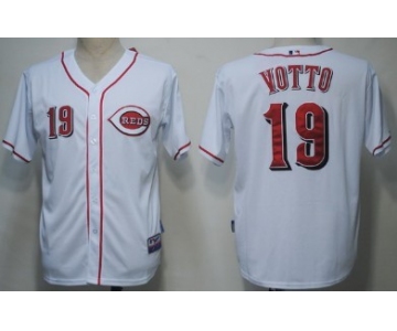 Cincinnati Reds #19 Joey Votto White Kids Jersey