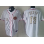 Cincinnati Reds #19 Joey Votto White With Camo Jersey