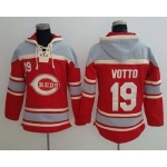 Men's Cincinnati Reds #19 Joey Votto Red Baseball MLB Hoodie
