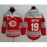 Men's Cincinnati Reds #19 Joey Votto Red Baseball MLB Hoodie