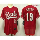 Men's Cincinnati Reds #19 Joey Votto Red Stitched MLB Flex Base Nike Jersey