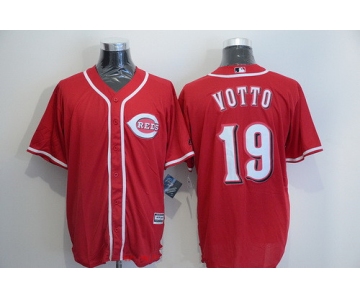 Men's Cincinnati Reds #19 Joey Votto Red Stitched MLB Majestic Cool Base Jersey