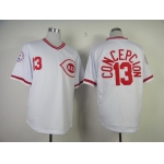 Cincinnati Reds #13 Dave Concepcion 1976 White Throwback Jersey