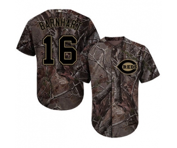 Cincinnati Reds #16 Tucker Barnhart Camo Realtree Collection Cool Base Stitched MLB Jersey
