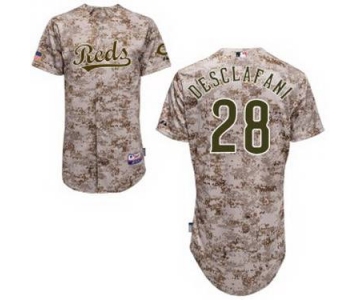 Cincinnati Reds #28 Anthony DeSclafani 2014 Camo Jersey