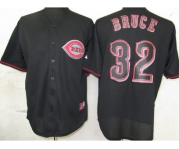 Cincinnati Reds #32 Jay Bruce Black Fashion Jersey