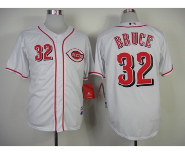 Cincinnati Reds #32 Jay Bruce White Jersey