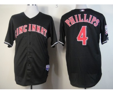 Cincinnati Reds #4 Brandon Phillips 2013 Black Jersey