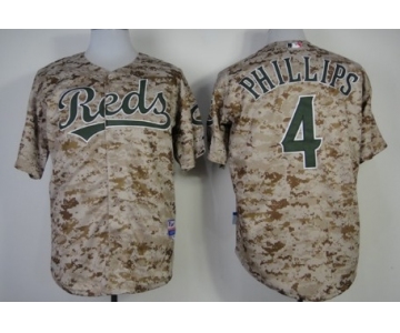 Cincinnati Reds #4 Brandon Phillips 2014 Camo Jersey