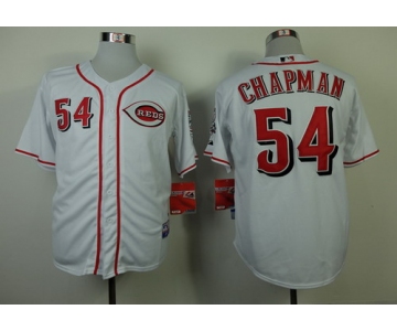 Cincinnati Reds #54 Aroldis Chapman White Jersey