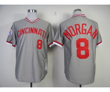 Cincinnati Reds #8 Joe Morgan 1976 Gray Throwback Jersey