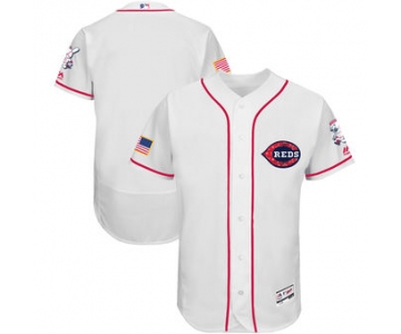 Men's Cincinnati Cincinnati Reds Majestic 2017 Stars & Stripes Authentic Collection FlexBase Team Jersey - White