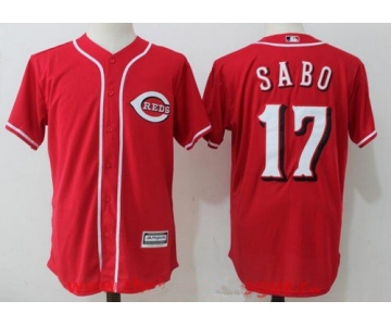 Men's Cincinnati Reds #17 Chris Sabo Retired Red Cool Base Stitched MLB Jersey