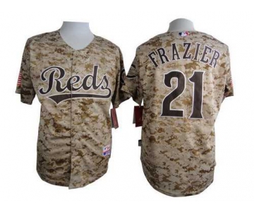 Men's Cincinnati Reds #21 Todd Frazier 2014 Camo Jersey