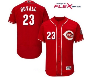 Men's Cincinnati Reds #23 Adam Duvall Red Stitched MLB Majestic Flex Base Jersey