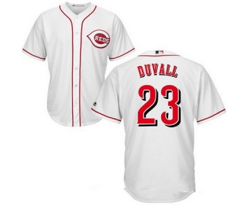 Men's Cincinnati Reds #23 Adam Duvall White Home Stitched MLB Majestic Cool Base Jersey