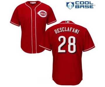 Men's Cincinnati Reds #28 Anthony DeSclafani Red Stitched MLB Majestic Cool Base Jersey