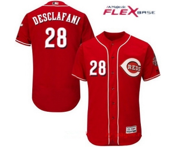 Men's Cincinnati Reds #28 Anthony DeSclafani Red Stitched MLB Majestic Flex Base Jersey