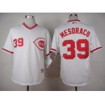 Men's Cincinnati Reds #39 Devin Mesoraco 1990 White Pullover Jersey