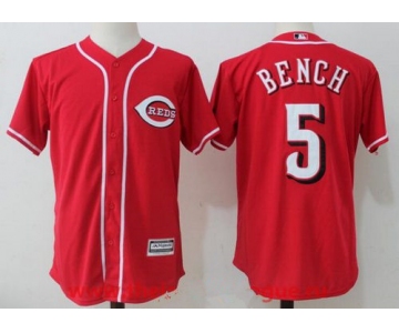 Men's Cincinnati Reds #5 Johnny Bench Retired Red Cool Base Stitched MLB Jersey