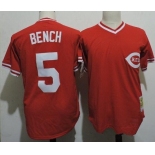 Men's Cincinnati Reds #5 Johnny Bench Retired Red Pullover Cooperstown Collection Cool Base Jersey