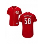 Men's Cincinnati Reds #58 Luis Castillo Authentic Red Alternate Flex Base Jersey