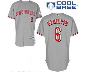 Men's Cincinnati Reds #6 Billy Hamilton Gray Jersey