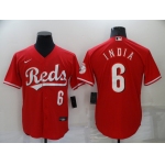 Men's Cincinnati Reds #6 Jonathan India Red Stitched MLB Cool Base Nike Jersey