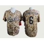 Men's Cincinnati Reds #6 Josh Hamilton 2014 Camo Jersey