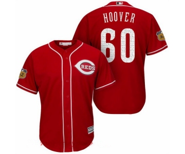 Men's Cincinnati Reds #60 J.J. Hoover Red 2017 Spring Training Stitched MLB Majestic Cool Base Jersey