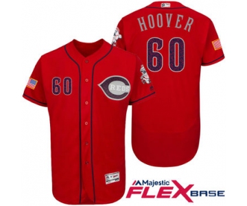 Men's Cincinnati Reds #60 J.J. Hoover Red Stars & Stripes Fashion Independence Day Stitched MLB Majestic Flex Base Jersey
