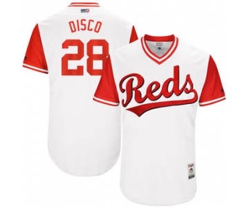 Men's Cincinnati Reds Anthony DeSclafani Disco Majestic White 2017 Players Weekend Authentic Jersey