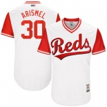 Men's Cincinnati Reds Arismendy Alcantara Arismel Majestic White 2017 Players Weekend Authentic Jersey