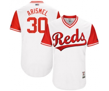 Men's Cincinnati Reds Arismendy Alcantara Arismel Majestic White 2017 Players Weekend Authentic Jersey