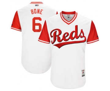 Men's Cincinnati Reds Billy Hamilton Bone Majestic White 2017 Players Weekend Authentic Jersey