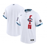 Men's Cincinnati Reds Blank 2021 White All-Star Cool Base Stitched MLB Jersey