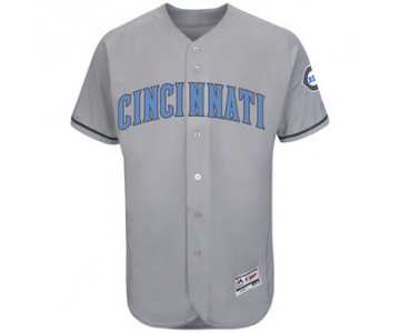 Men's Cincinnati Reds Majestic Gray Father's Day FlexBase Team Jersey
