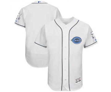 Men's Cincinnati Reds Majestic White Father's Day FlexBase Team Jersey