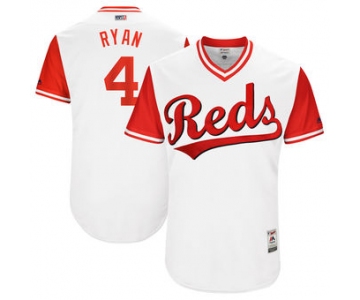 Men's Cincinnati Reds Scooter Gennett Ryan Majestic White 2017 Players Weekend Authentic Jersey