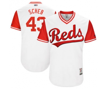 Men's Cincinnati Reds Scott Schebler Scheb Majestic White 2017 Players Weekend Authentic Jersey