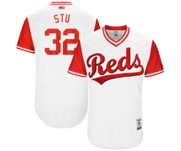 Men's Cincinnati Reds Stuart Turner Stu Majestic White 2017 Players Weekend Authentic Jersey