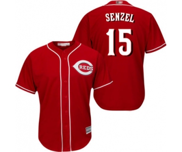 Reds #15 Nick Senzel Red New Cool Base Stitched Baseball Jersey