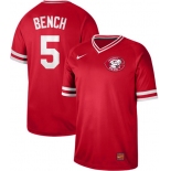 Reds #5 Johnny Bench Red Authentic Cooperstown Collection Stitched Baseball Jersey