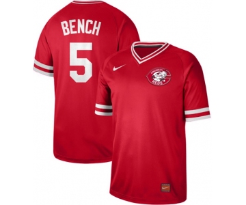Reds #5 Johnny Bench Red Authentic Cooperstown Collection Stitched Baseball Jersey