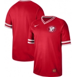 Reds Blank Red Authentic Cooperstown Collection Stitched Baseball Jersey