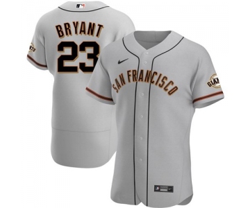 Men's San Francisco Giants #23 Kris Bryant Gray Flex Base Nike Jersey
