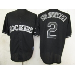 Colorado Rockies #2 Troy Tulowitzki Black Fashion Jersey