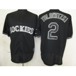 Colorado Rockies #2 Troy Tulowitzki Black Fashion Jersey