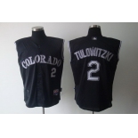 Colorado Rockies #2 Troy Tulowitzki Black Sleeveless Jersey