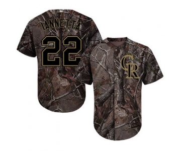 Colorado Rockies #22 Chris Iannetta Camo Realtree Collection Cool Base Stitched MLB Jersey